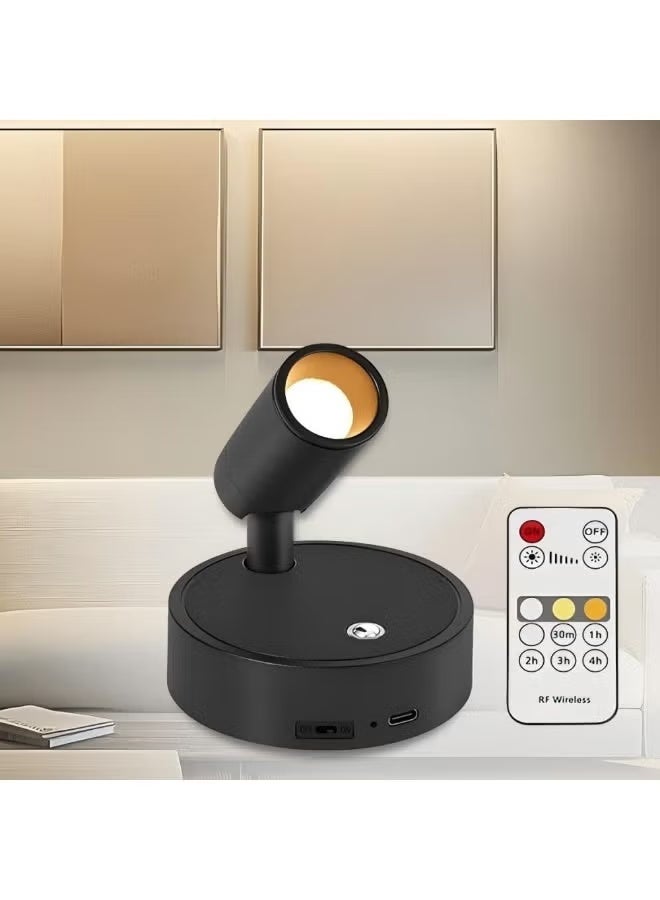 Spotlights Indoor with Remote, LED Wireless Spotlight Lights Indoor Rechargeable Plant Spotlight, Wireless LED Uplighting with Timer＆dimmable for Plant Picture Artwork Cabinet Room Living - Image 1